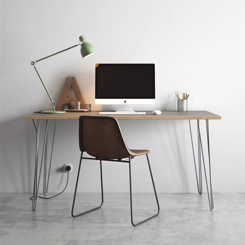 Скандинавский минималистичный стол из массива дерева домашний кабинет библиотека креативный компьютерный стол и стул письменный стол и
