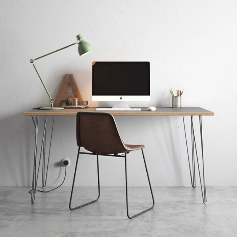 

Nordic Minimalist Solid Wood Desk Home Study Library Creative Computer Desk and Chair Writing Desk and Chair