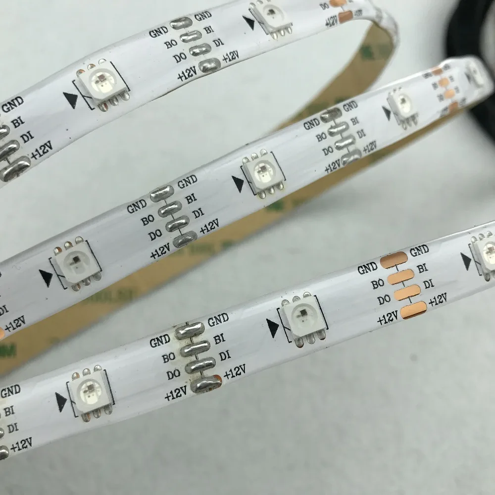30 светодиодный s/m5 м WS2815 DC12V адресуемый полноцветный RGB 5050 Светодиодный светильник