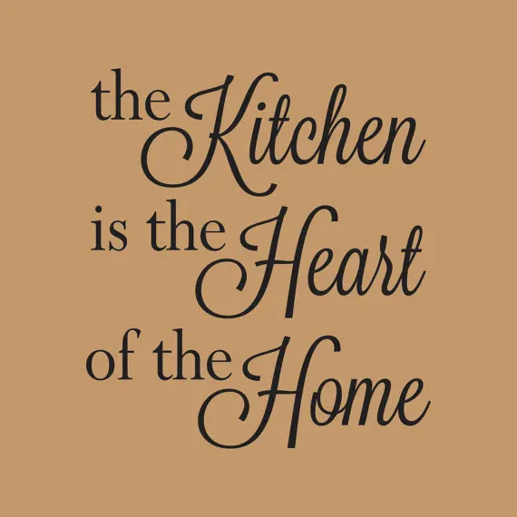 The Kitchen Is The Heart Of The Home Quotes Wall Decal for Kitchen