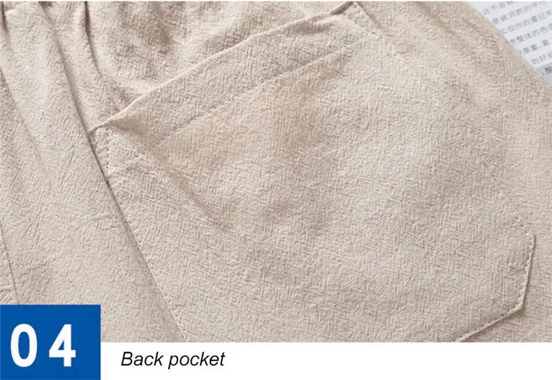 8Colors MuLs Summer Men Shorts 2018 Quality Cotton Linen Shorts Men Elastic Waist Breathable Male Shorts Knee Length Breechcloth-11