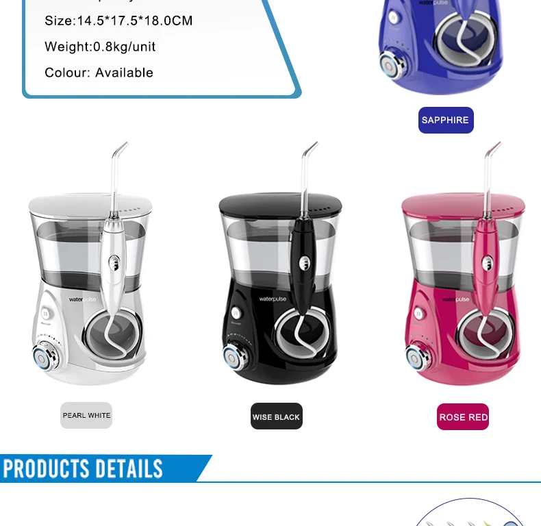 Waterpulse Dental Water Flosser Oral Irrigator Waterpick Dental Floss Water Irrigation Jet Dental Tooth Floss V660H 22