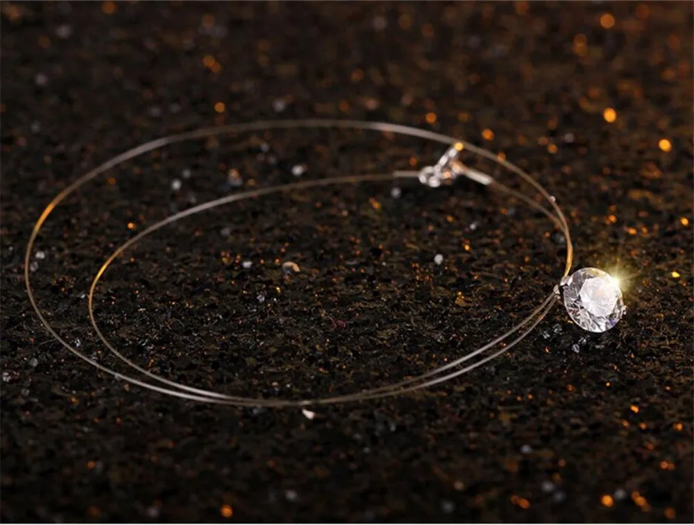 100% Серебро 925 AAA комплекты украшений для женщин леска Zircon Цепочки и ожерелья 4