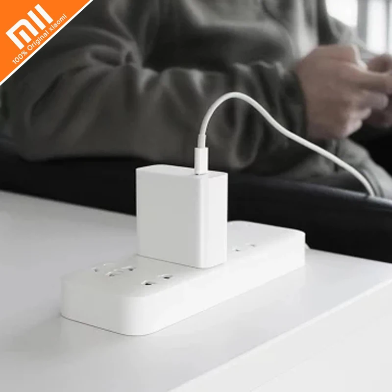 Зарядное устройство Xiaomi Mi USB-C 45 Вт (макс.) умный выход порт Type-C USB PD 2 0 QC 3 быстрая