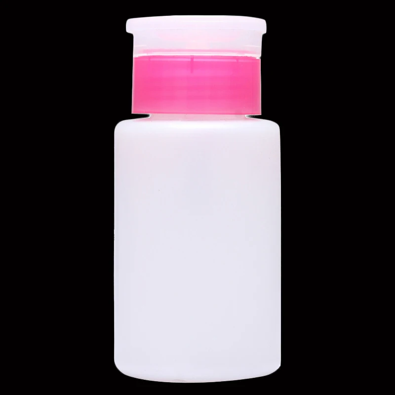 최고 품질 150ML 핑크 빈 펌프 액체 알코올 프레스 매니큐어 리무버 클리너 병 디스펜서 리필 컨테이너를 확인하십시오