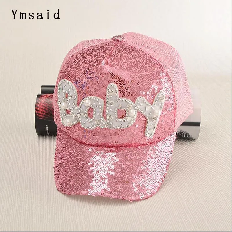 Детская Кепка унисекс Gorras модная повседневная для девочек с блестящими стразами