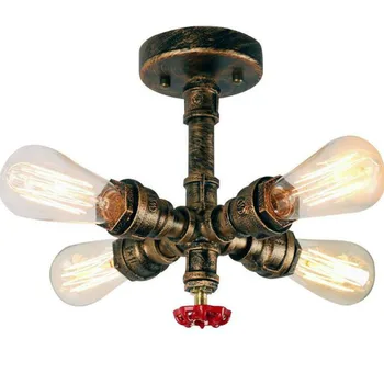 

Loft American country simple industrial style retro restaurant bar aisle corridor wrought iron pipe ceiling lamp LM5111141py