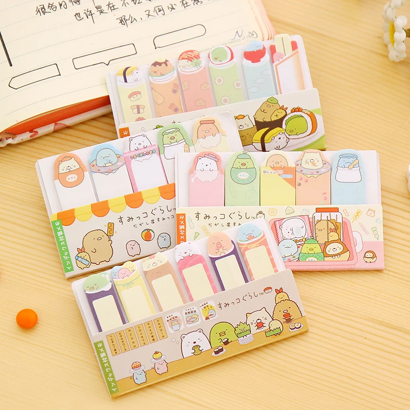 D29 Cute Kawaii Sumikko Gurashi Adhesive Memo Pads Sticky Notes DIY Decorative Stickers Student