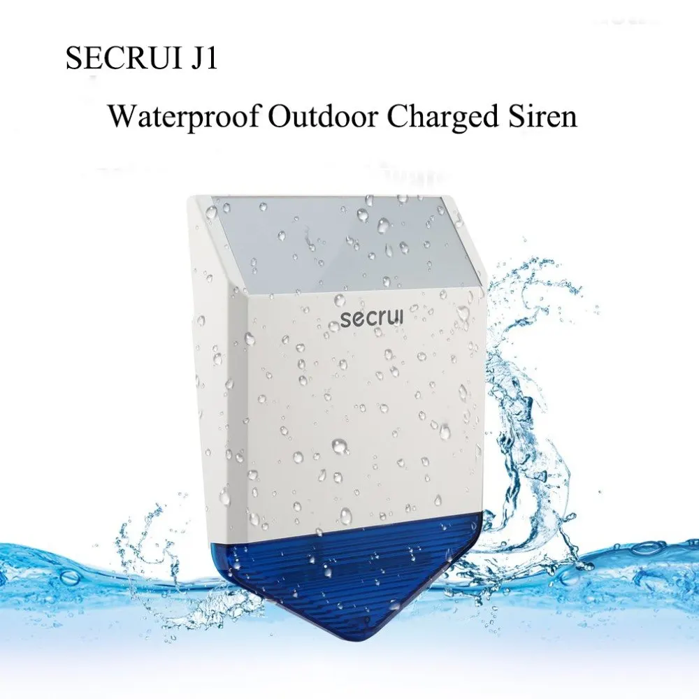 

SECRUI J1 Wireless Outdoor Strobe Siren, Home Security Acousto-optic Alarm, Surveillance Signal Alarm System