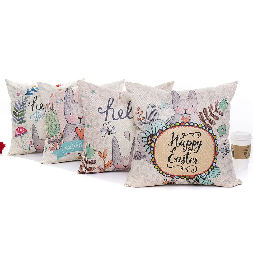 Pillow Cases Pattern Rabbit Easter Bunny DIY Pillow Cover | Pillows, Diy