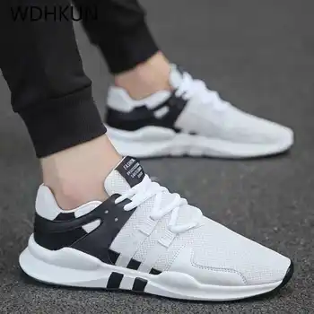 

WDHKUN 2020 Lightweight Sneakers Mens Shoes Sport Trainers White Breathable Soft Comfortable Sneakers Spring Summer
