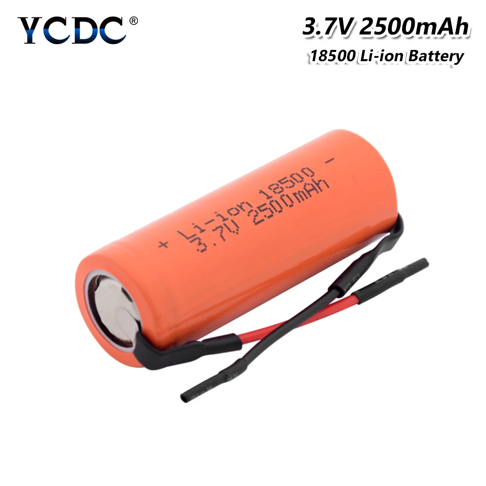 

1/2/4 Pieces 3.7 V 18500 2500mAh Li-ion Lithium Batteries Rechargeable 18500 RC Toy Car Led Flashlight Torch Repalcement Cells