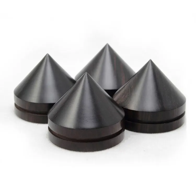 

4 Pair Anti-Shock Ebony Spikes Stand W / Pad For CD Turntable Amplifier Speaker 33MM Amp cone speaker pad