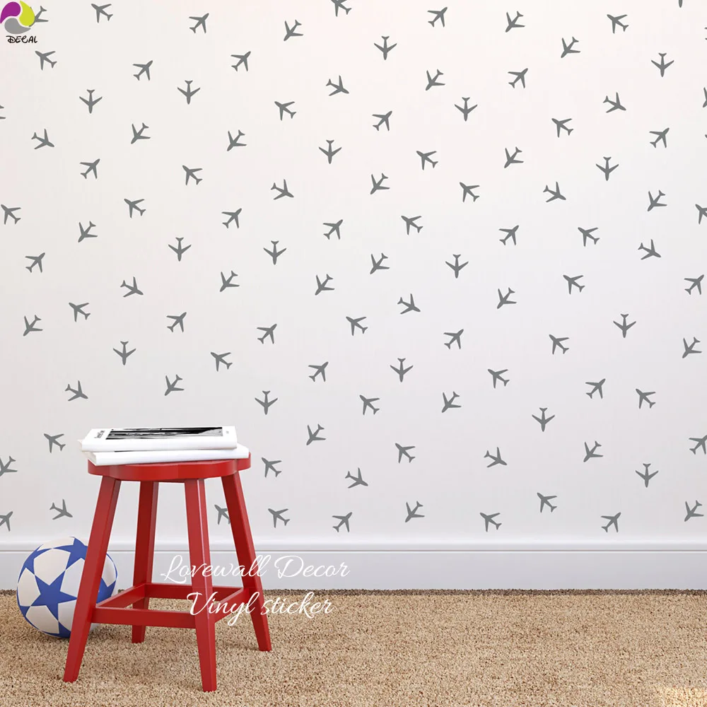

Little Aircraft Airplane Wall Sticker Baby Nursery Kids Room Cartoon Plain Wall Decal Playroom Child room Cut Vinyl Home Decor