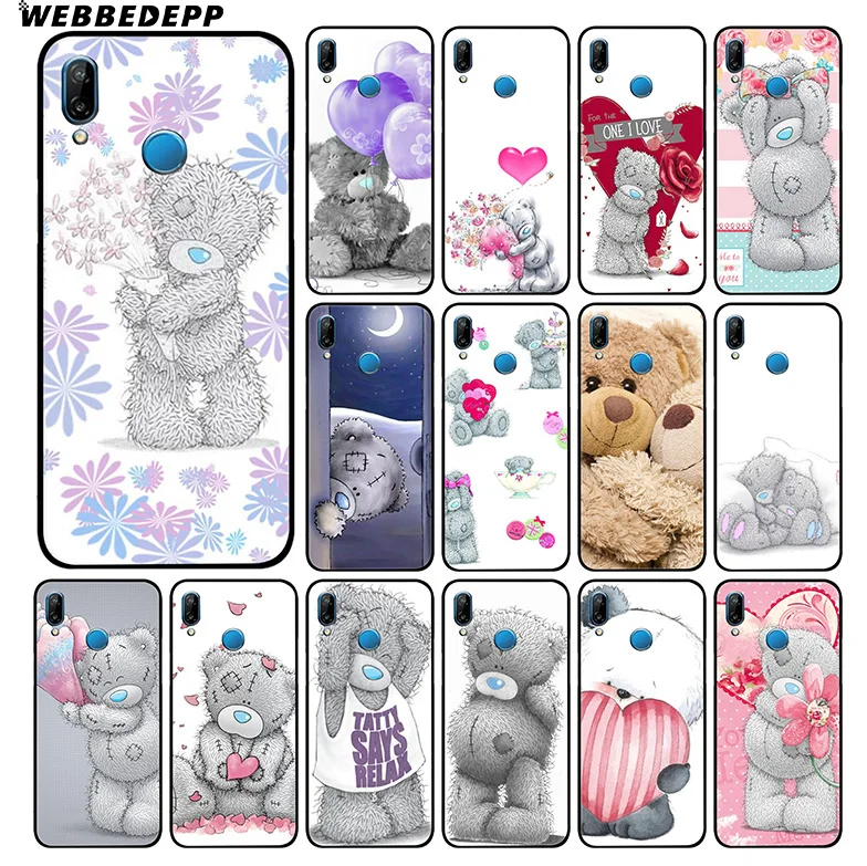 Мягкий чехол WEBBEDEPP Teddy Me To You Bear для Huawei P30 P20 Pro P10 P9 Lite 2017 P Smart 2019 и Nova 3 3i Y9 |