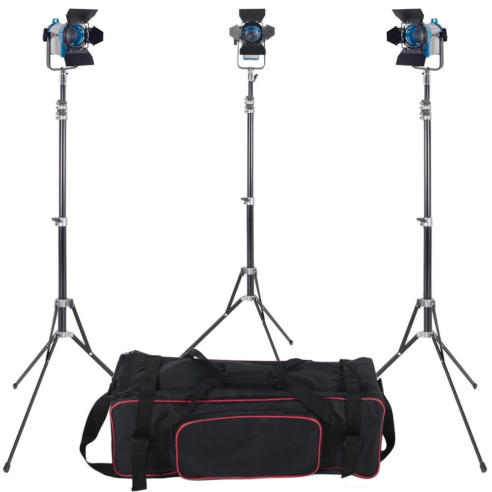 bilder für 3X150 Watt Studio fresnel leuchte mit dimmer control Scheinwerfer Video Licht Kit Beleuchtung mit Tragetasche und stehen bilder für 3X150 Watt Studio fresnel leuchte mit dimmer control Scheinwerfer Video Licht Kit Beleuchtung mit Tragetasche und stehen