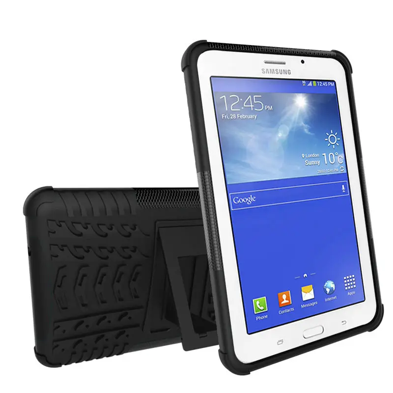 Противоударный Дети чехол для Samsung Galaxy Tab 3 Lite 7,0 дюйма T110 случаях Долг Резиновые жесткий чехол для Galaxy T111 T116 принципиально + ручка