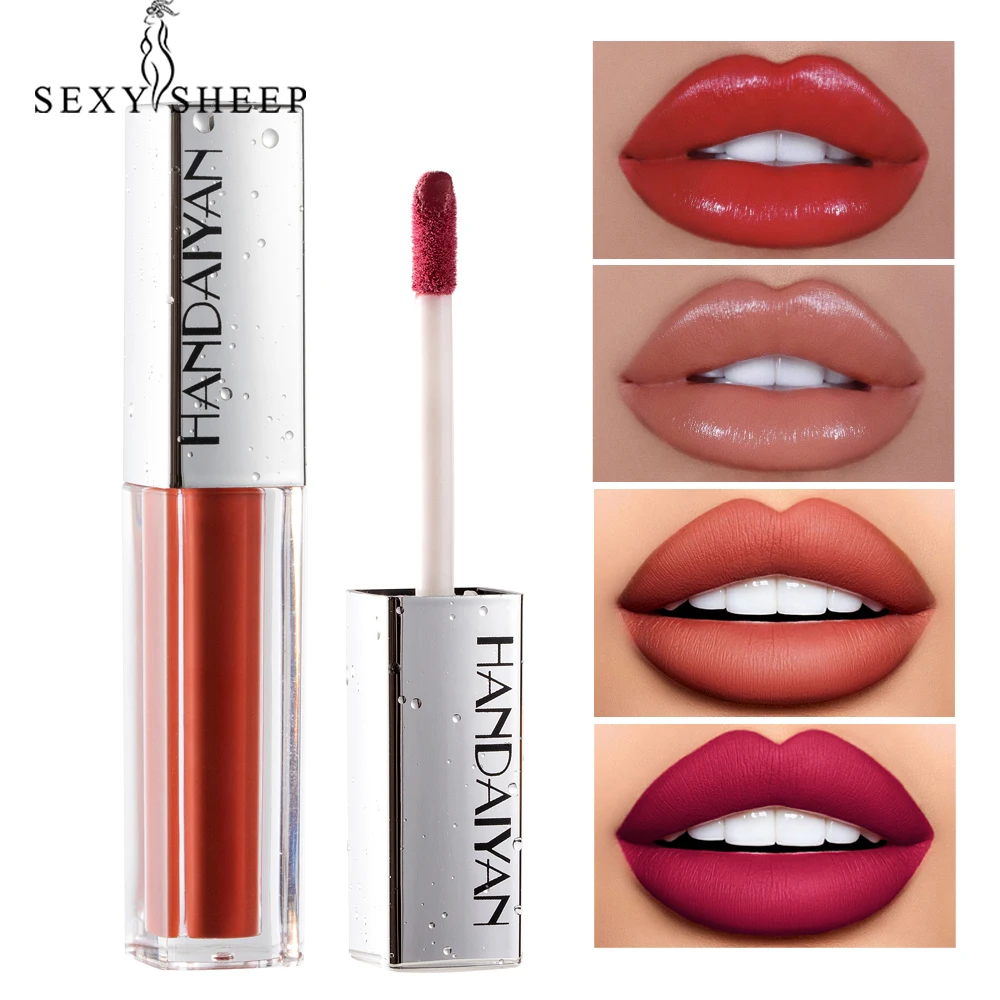 

Matte Lip Gloss Sexy Lipstick Ice Cream Velvet Matte Lip Gloss Lasting Moisturizing Lip Glaze Waterproof Long Lasting Lipstick