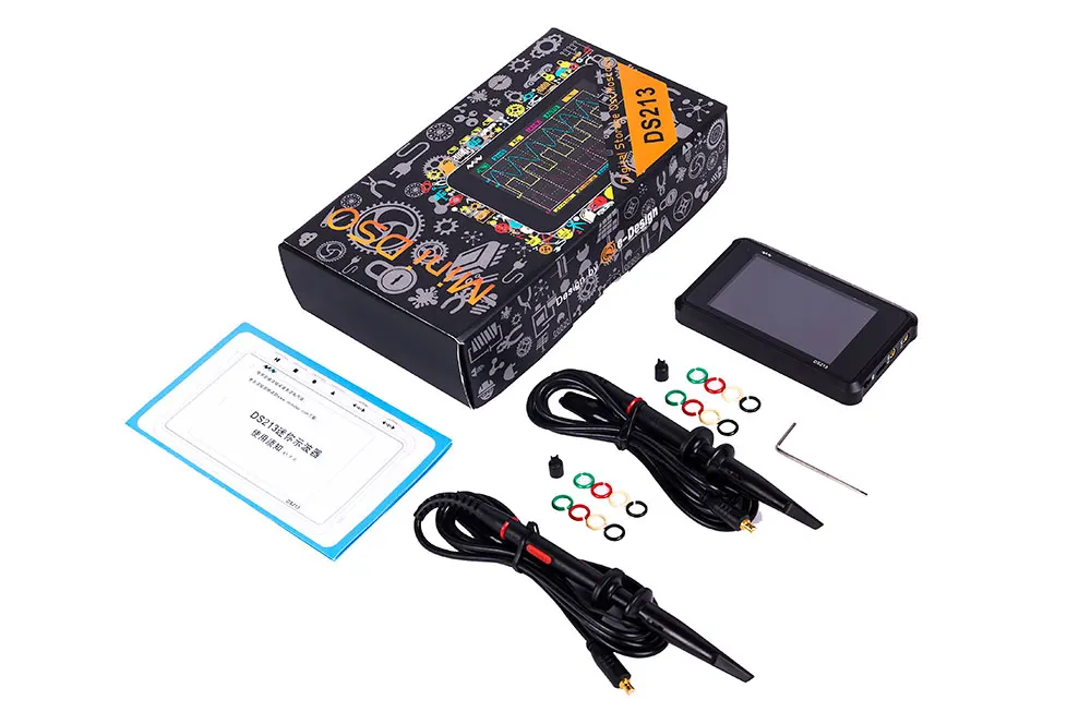 

DSO203 Upgrade DS213 DSO213 Professional Portable 4 Channel LCD Digital Oscilloscope Storage Oscilloscope 100MSa/s+X1 X10 Probe