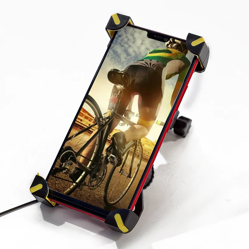 Велосипед 360 градусов вращающийся мобильный держателя телефона велосипед навигационный кронштейн с динамиком 3,5-6,5 дюймов держатель