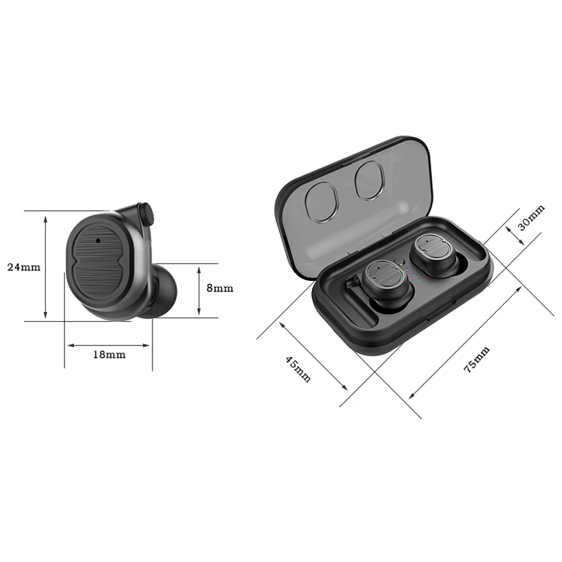 McGeSin Bluetooth Беспроводные наушники с сенсорным управлением наушники TWS Hi-Fi стерео звук гарнитура с зарядным устройством для телефона с микрофоном