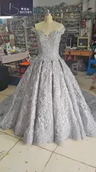 2018 Новое поступление свадебное платье Роскошные Принцесса длинным шлейфом платье невесты Милая бальное платье Кружево свадебное платье