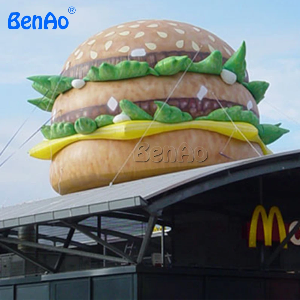 Z167 benao Бесплатная доставка 3 м Привлекательный Надувные гамбургер модели, Vivid реплики гигант гамбургер модель надувной для показа