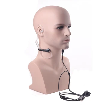 

Throat Mic Microphone Covert Acoustic Tube Earpiece Headset With Finger PTT for Baofeng Radio Pro-Talk Walkie Talkie Mic 2Pin