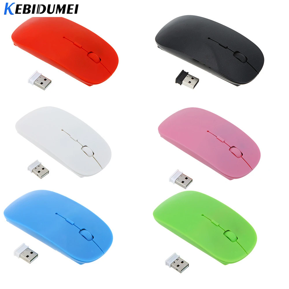 Ультратонкая Беспроводная оптическая USB мышь kebidumei игровой тонкий компьютер с