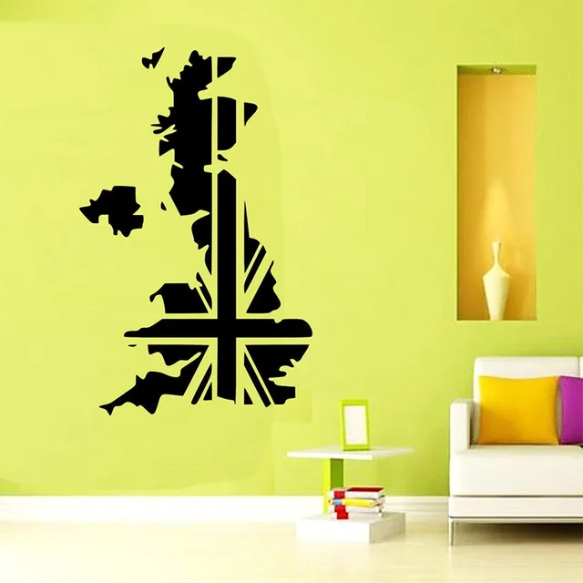 UK Map England Vinyl Wall Sticker Wall Art Decal Bedroom home