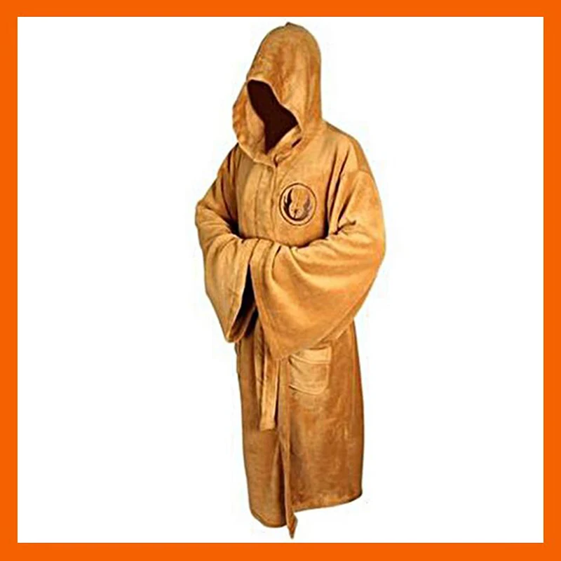 STAR WARS COSPLAY COSTUME JEDI KNIGHT ROBE DELUXE BATH ROBE DARH VADER BROWN ROBE DRESS GOWN