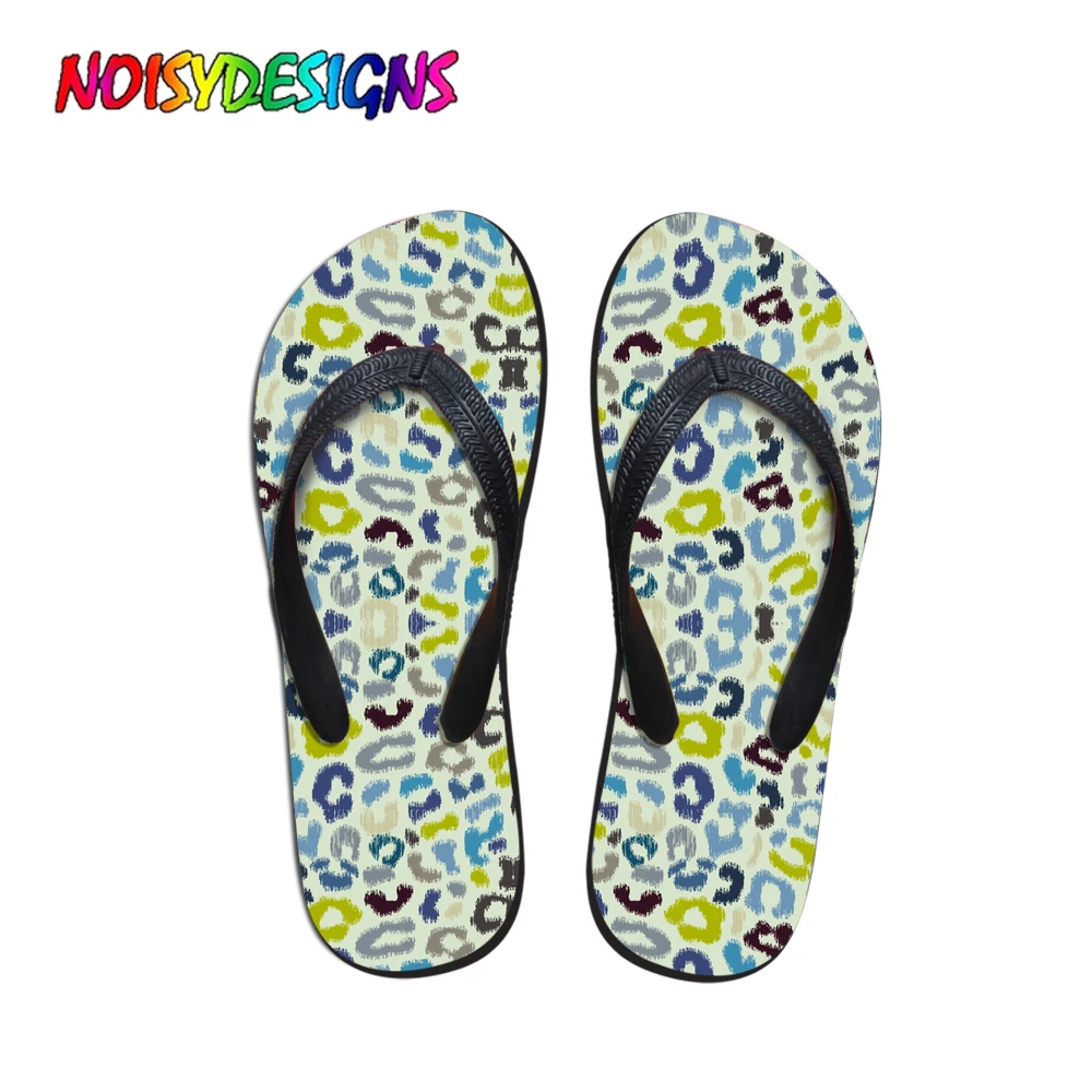 

NOISYDESIGNS Womans Sandals Summer Woman Shoes Leopard Designer Flip Flops Ladies Outdoor Green Slippers Youth Ladies Girls