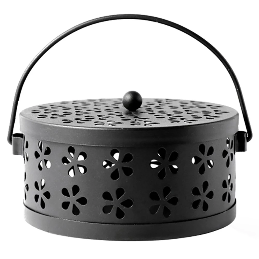 

Innovative Portable Iron Mosquito Coil Holder Case Hollow Insulated Anti-scalding Garden Mosquito Coil Rack