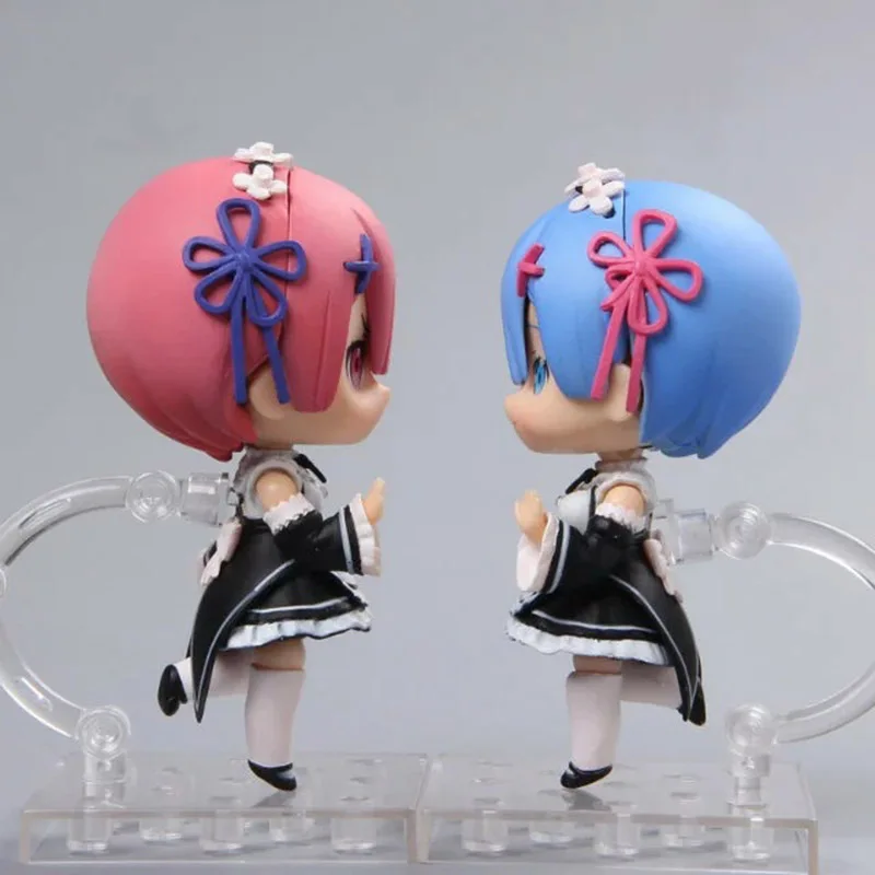 إعادة: الصفر بدءا الحياة في عالم آخر العينية #045 و Ram #046 عمل الشكل Nendoroid دمية لعبة 10 سنتيمتر
