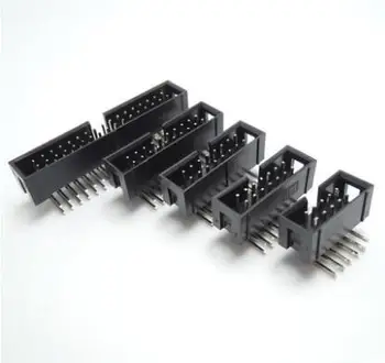 

20pcs 2.54mm Pitch Elbow Angle Connector IDC Socket Box Header DC3-10P/16P/20P/26P/30P/34P