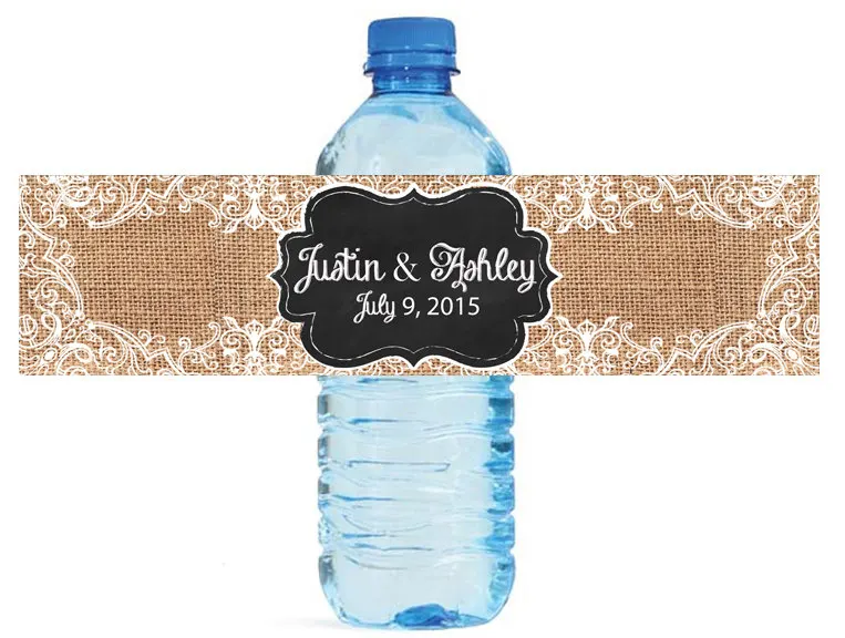 48x Personalized Water Bottle Labels font b Wedding b font Decorations font b Favors b font