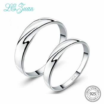 

L&zuan Twisted Design White Gold Plated 925 Sterling Silver Couple Band Rings Valentine/Engagement/Anniversary Fine Ring Gift
