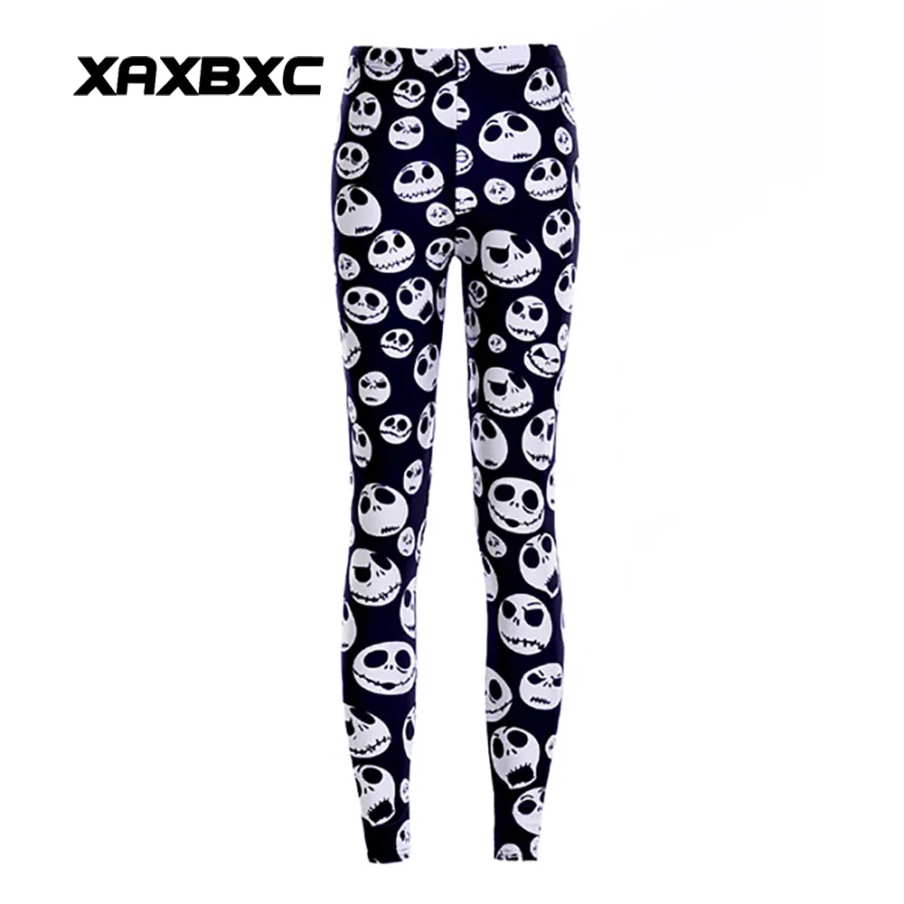 

New Arrival 3285 Sexy Girl Women Halloween Jack Skellington Nightmare Before Christmas 3D Prints Elastic Fitness Leggings Pants