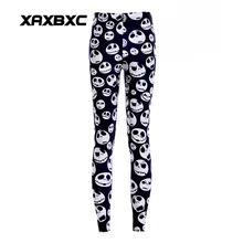 Новое поступление 3285, сексуальные женские леггинсы на Хэллоуин, Джек Скеллингтон, Кошмар перед Рождеством, 3D принты, эластичные леггинсы для фитнеса, штаны
