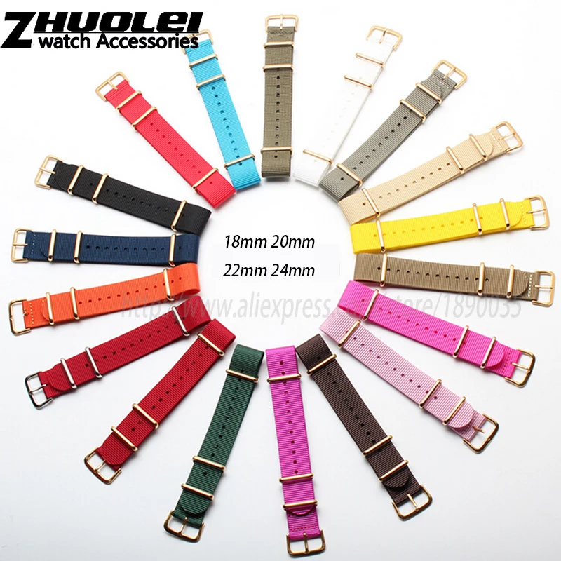 

3silver rings with silver buckle Nylon watchband 18mm 20mm 22mm 24mm for zulu watch band nato nylon watch straps free shipping