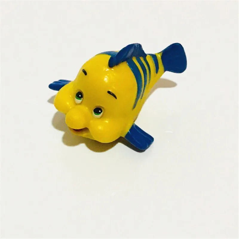 mini 1pieces/lot 6cm pvc the little mermaid flounder doll edition