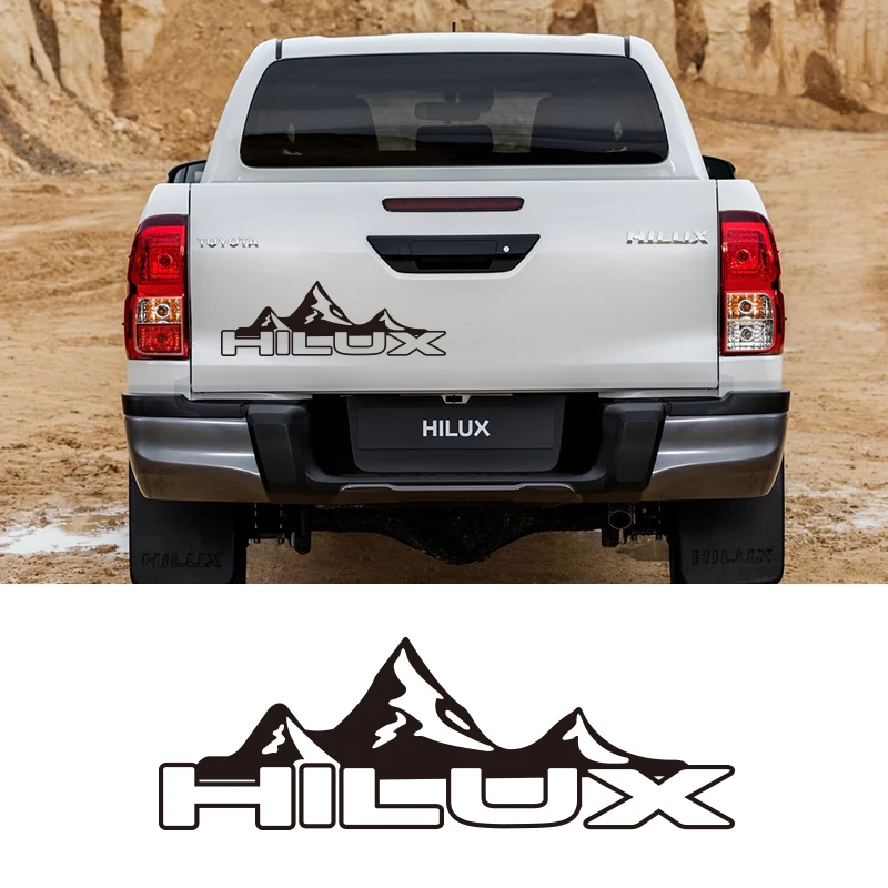 

1 PCS Hilux Mountain Racing Door Tailgate Stripes Graphic Vinyl Car Sticker For Toyota Hilux Revo Vigo Trunk High Quality