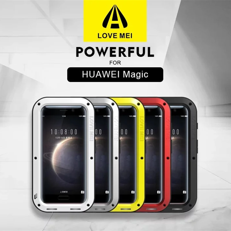 LOVEMEI чехол для экстремальных условий для huawei Honor Magic чехол алюминиевый металл+ стекло+ ТПУ Honor Magic чехол Защита от падения