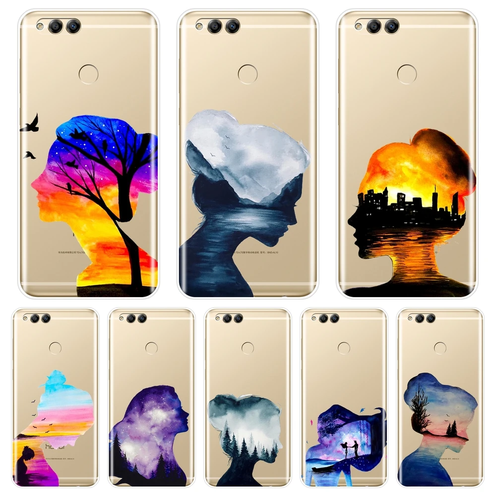 

Girl Phone Case For Huawei Honor 8X MAX 10 9 8 7 Soft Silicone Back Cover For Huawei Honor 7 8 9 10 Lite 7S 7X 7A 7C Pro Case