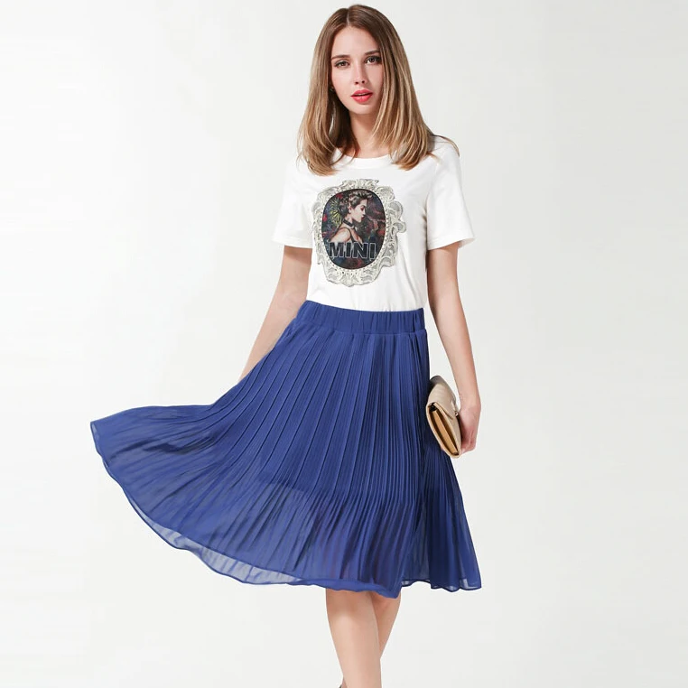 Buy Black &amp; Blue Ladies chiffon skirt
