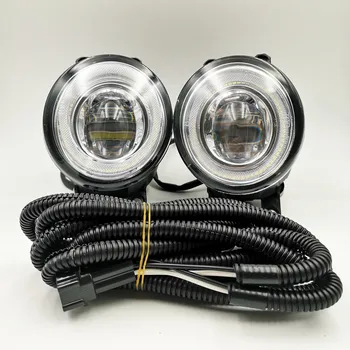

CSCSNL 1Set/pair 12V Car LED Angel Eyes DRL Fog Light Lamp DRL Daytime Running Light For Toyota Revo 2015-2017