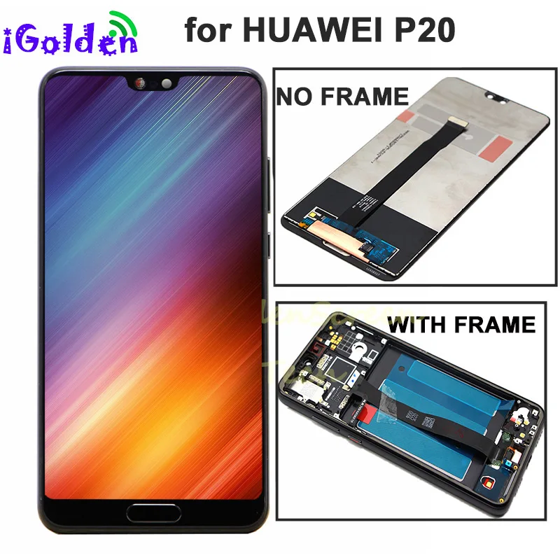 

5.8" New Huawei P20 LCD Display EML-AL00 Touch Screen Digitizer Assembly Replacement Huawei P20 LCD EML-AL00 LCD With frame