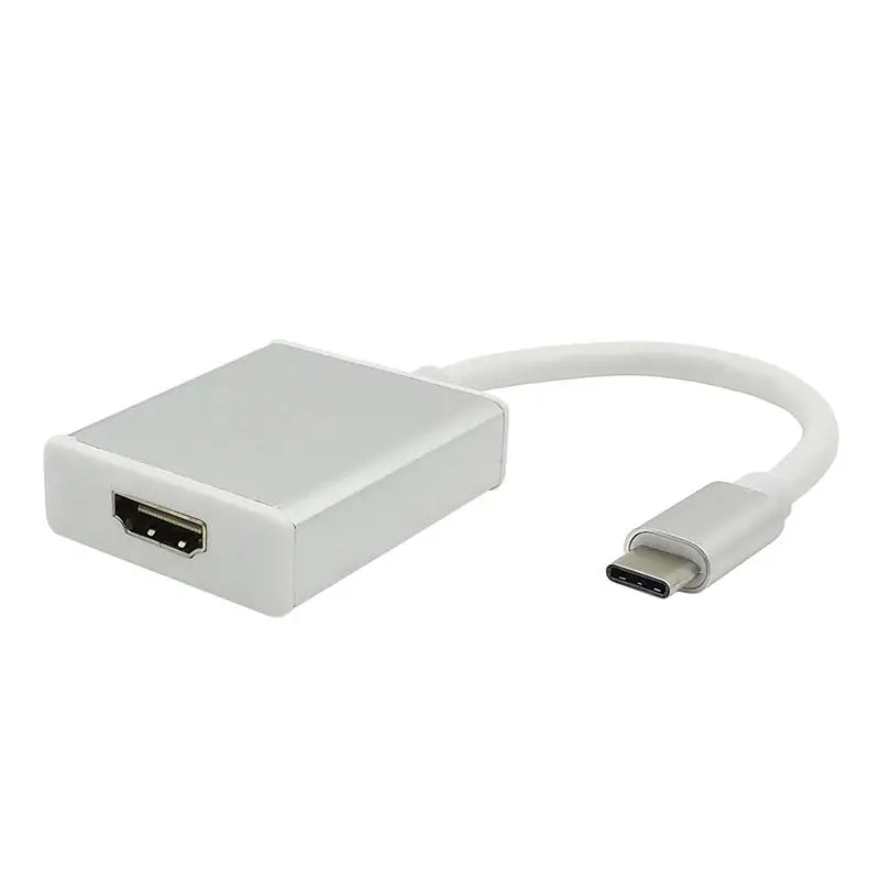 USB C к HDMI type C к HDMI USB 3,1 USB-C адаптер конвертер Поддержка 1080P для Macbook Google Chromebook Pixel с ноутбуком r15 - Цвет: Silver