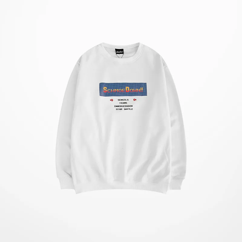 Schome Down Print Yellow Color Sweatshirt Men Street Wear High Street Harajuku GD BTS Hoodies Mens Justin Bieber Hoodie Kpop