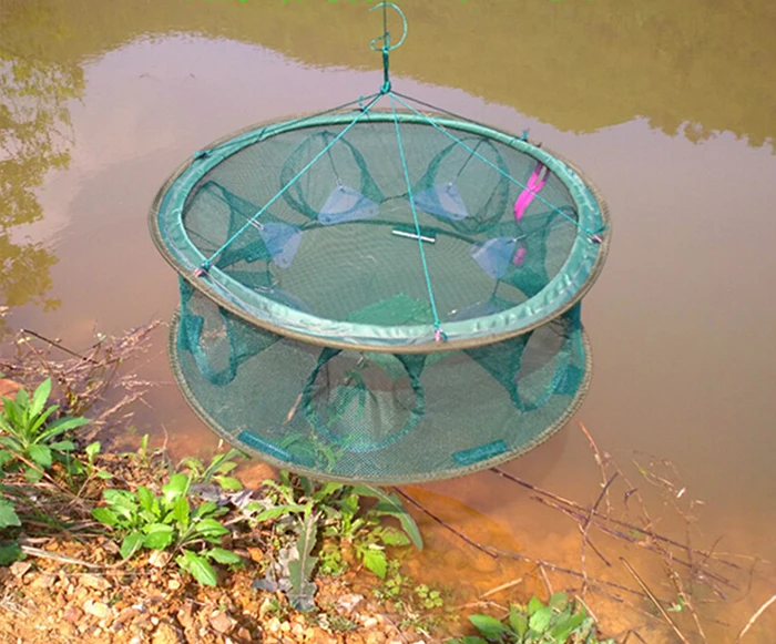 

Circular shape Automatically open 7 Hole Fishing cage Precision workmanship High quality fishing cage fishing net Free shipping